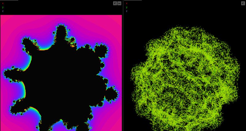 A 3-D fractal 2^28 voxels across